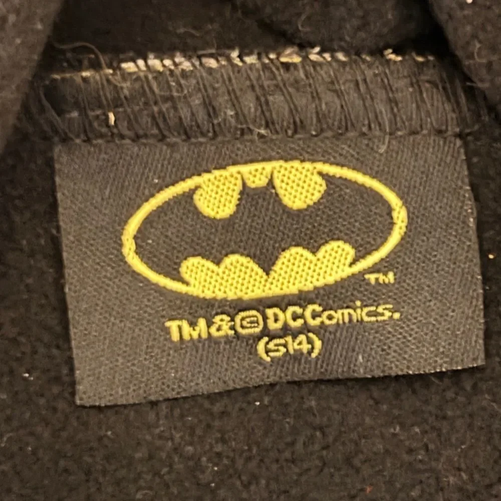 DC Comics Batman Kids Black Fleece Beanie Hat One Size EUC